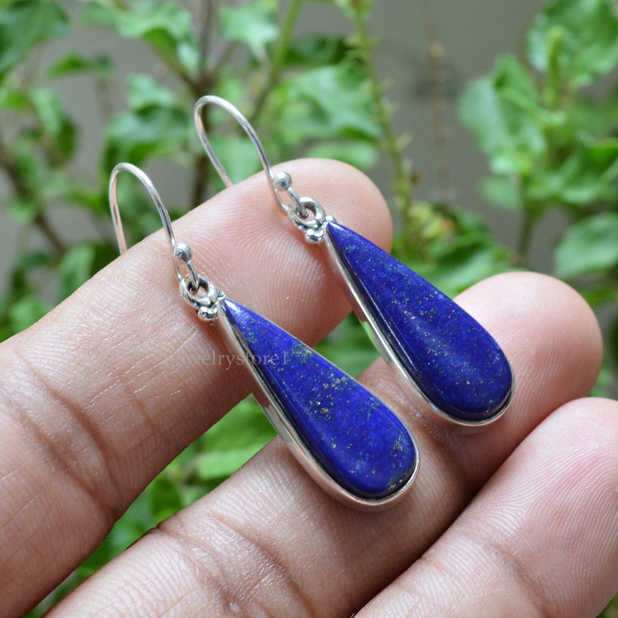 Lapis Lazuli Earrings, Lapis Lazuli 10x26 Mm Pear, Gemstone Lapis Lazuli Earrings, Lapis Lazuli 10x26 Mm Pear, Gemstone