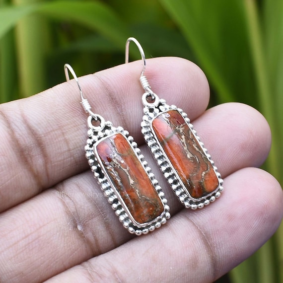 Copper Turquoise Earring 925 Sterling Silver Earrings Turquoise