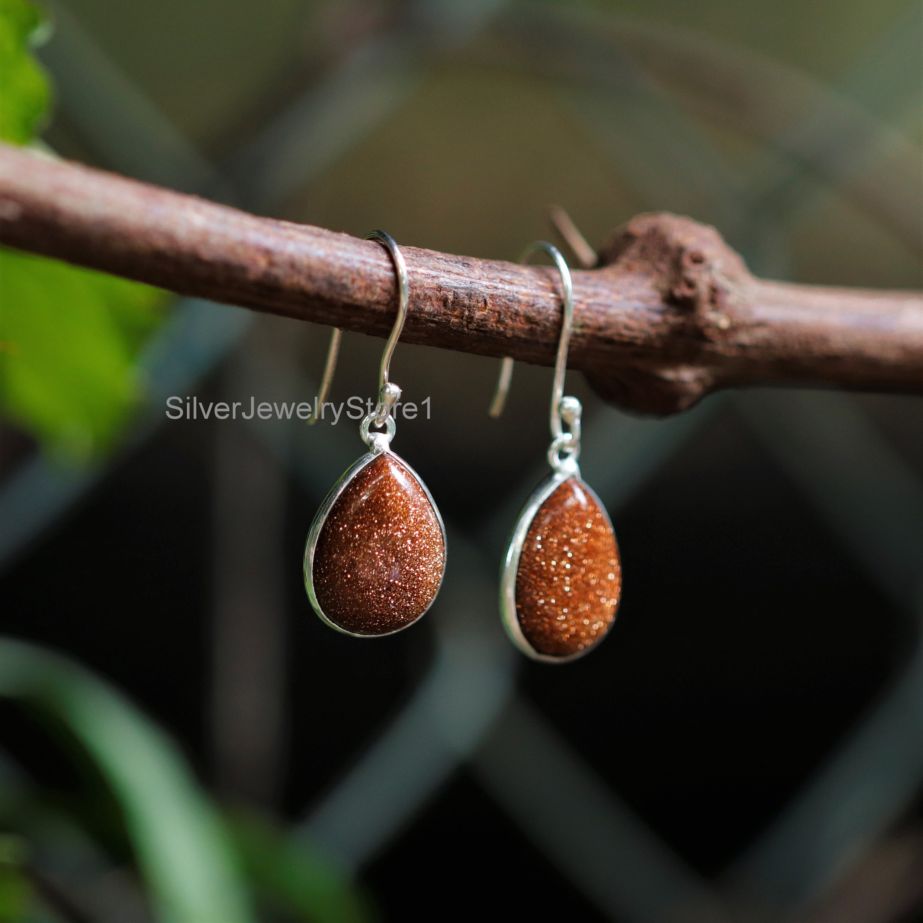Sun stone earrings sale