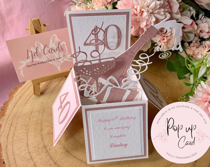 Personalised 40th Birthday Card Daughter in Law Friend Niece Mum Any