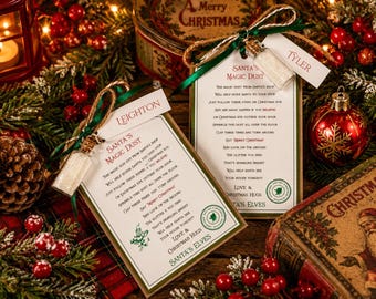 Handmade Santa Magic Dust Tag: Christmas Eve Box Filler