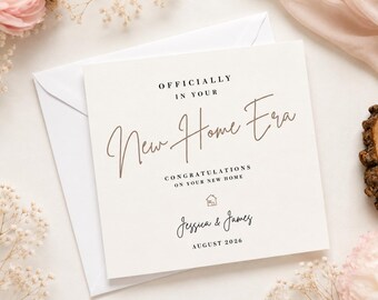 Personalised New Home Card, Officially In Your New Home Era Congratulations, Housewarming Gift
