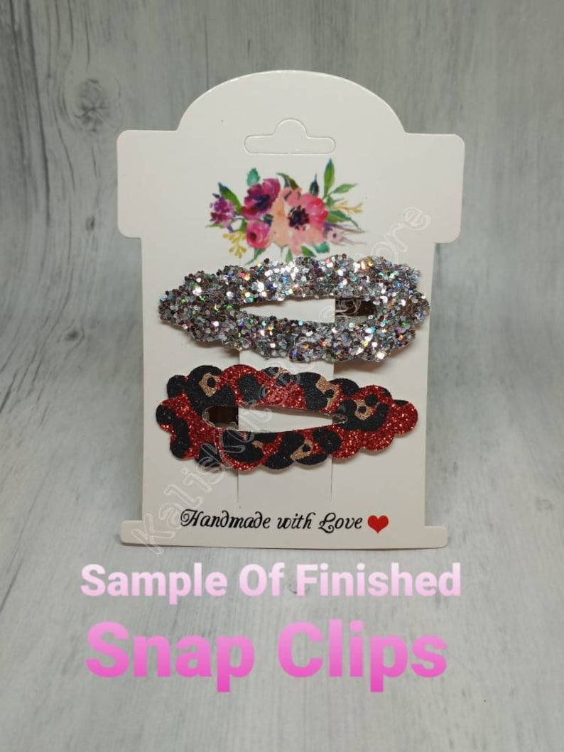 Pre Cut 2inch Scalloped Open Window Snap Clips,Glitter Snap clip pre cuts,Glitter Print Grab Bag Snap Clip covers,5cm mix precut snapclip