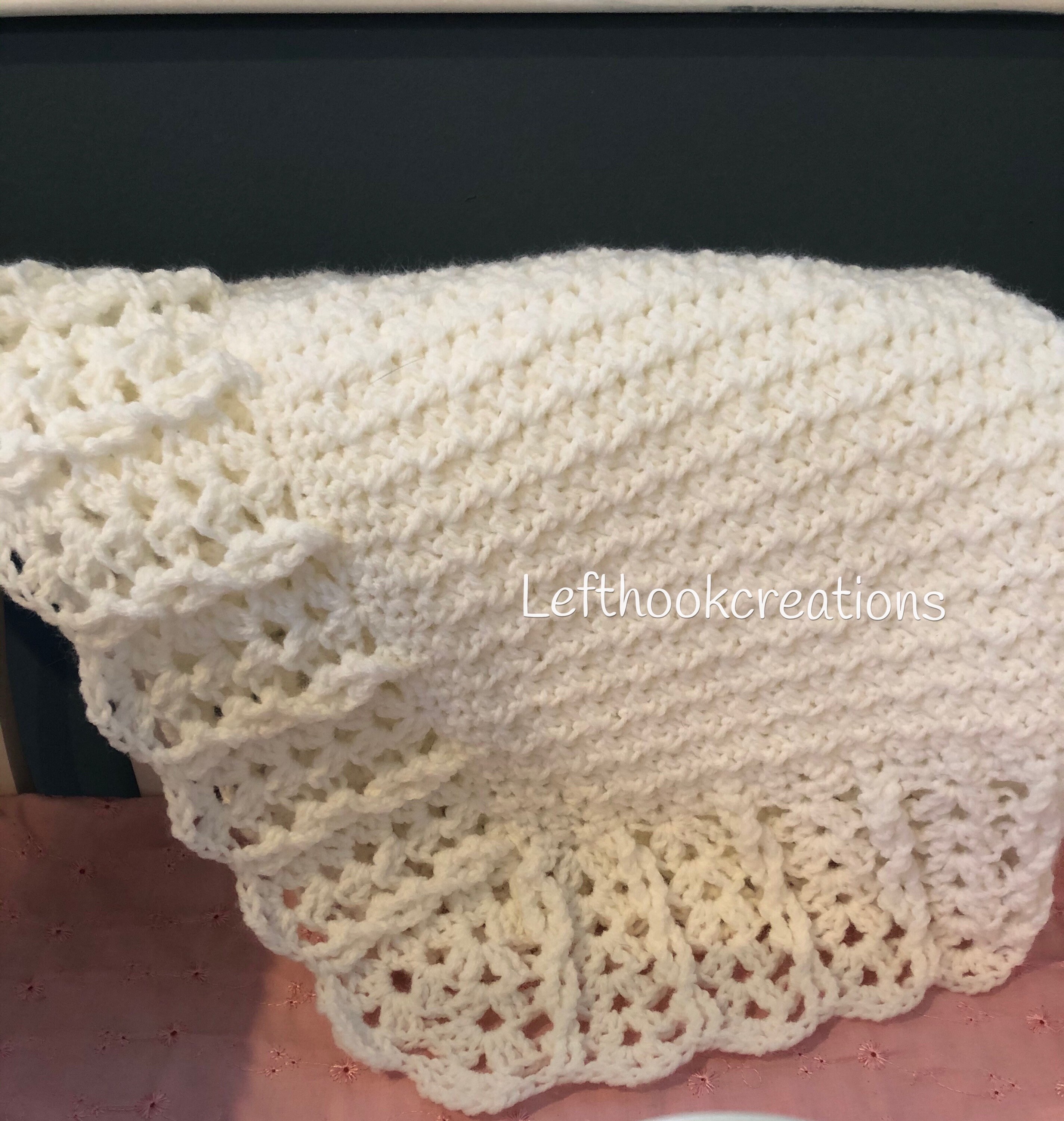 Baby Blankets Blankets & Throws Handmade White Crochet Heirloom Baby