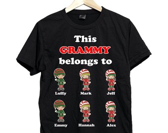 This grammy belong to kid name shirt, grammy christmas custom name shirt, grammy christmas personalized shirt, grammy shirt, christmas shirt