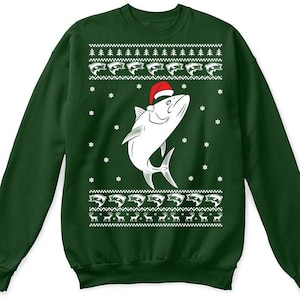 Catfish Christmas Sweatshirt Hoodie. Catfish Christmas Gift. Fish Ugly  Christmas Sweater. 