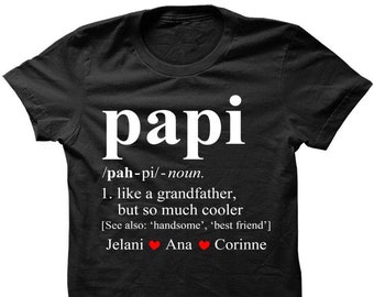 Personalized papi shirt, papi custom name shirt, papi definition custom shirt, papi kid name shirt, papi custom gift, papi shirt, papi gift