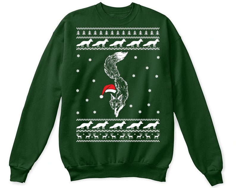 christmas fox sweater
