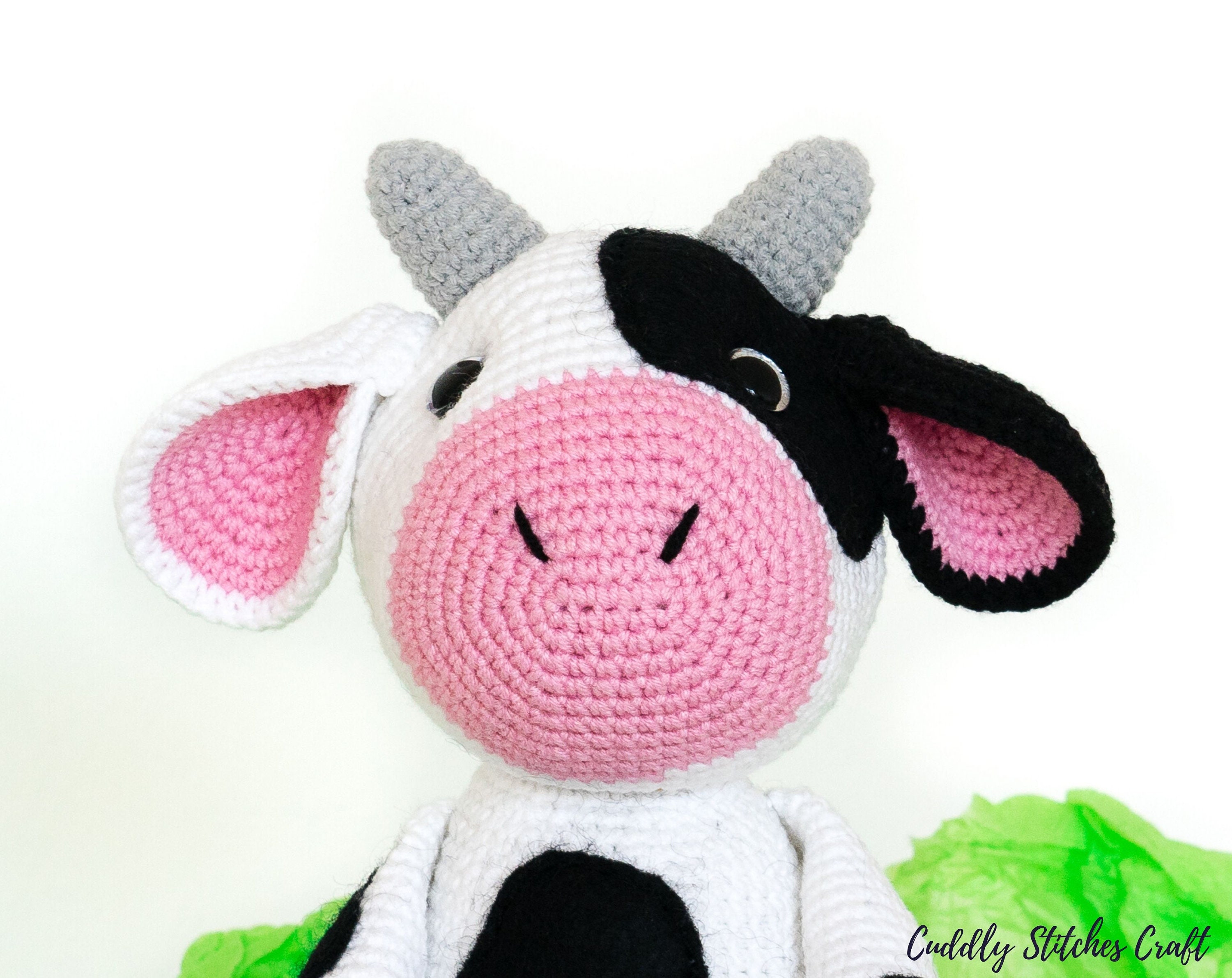 Cow crochet pattern stuffed cow pattern Etsy