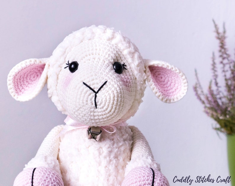 Lamb crochet pattern, stuffed sheep pattern, plush pattern image 3