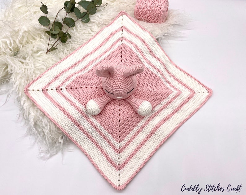Bunny Crochet Lovey Pattern Crochet Lovey Blanket Crochet - Etsy