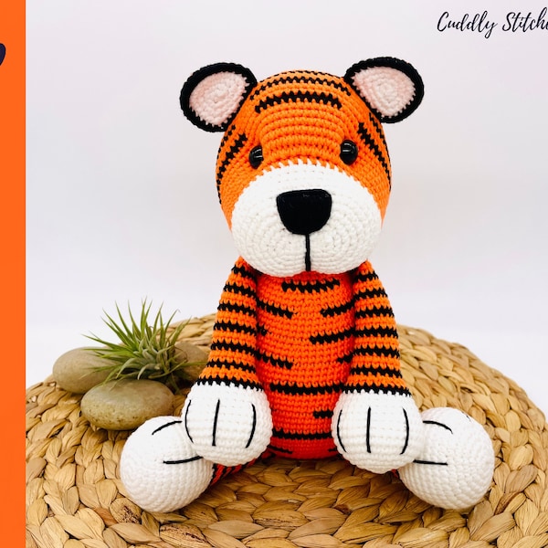 Crochet tiger pattern, Amigurumi tiger pattern, Tiger softie pattern