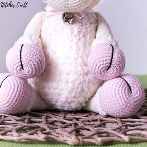 Lamb crochet pattern, stuffed sheep pattern, plush pattern image 4