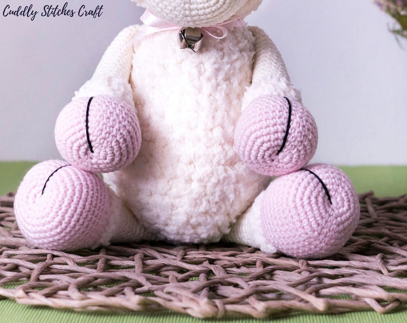 Lamb crochet pattern, stuffed sheep pattern, plush pattern image 4