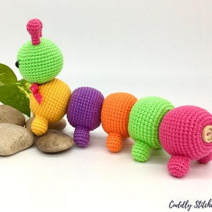 Crochet caterpillar pattern, Amigurumi caterpillar pattern, stuffed caterpillar plushie image 4