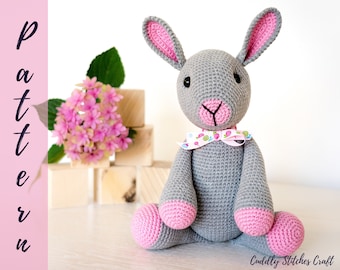 Crochet bunny pattern, Amigurumi bunny pattern