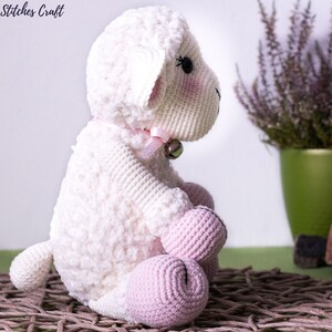 Lamb crochet pattern, stuffed sheep pattern, plush pattern image 6