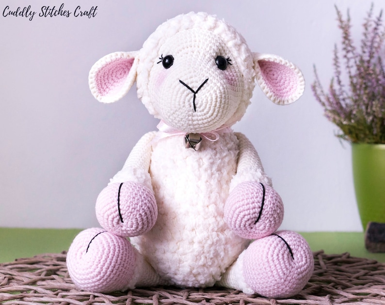 Lamb crochet pattern, stuffed sheep pattern, plush pattern image 2