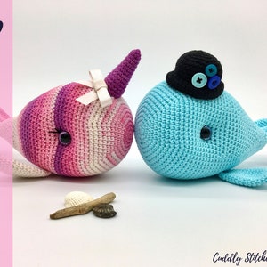 Whale crochet pattern, crochet narwhal pattern, whale Amigurumi
