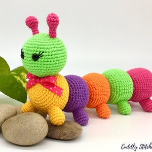 Crochet caterpillar pattern, Amigurumi caterpillar pattern, stuffed caterpillar plushie image 6