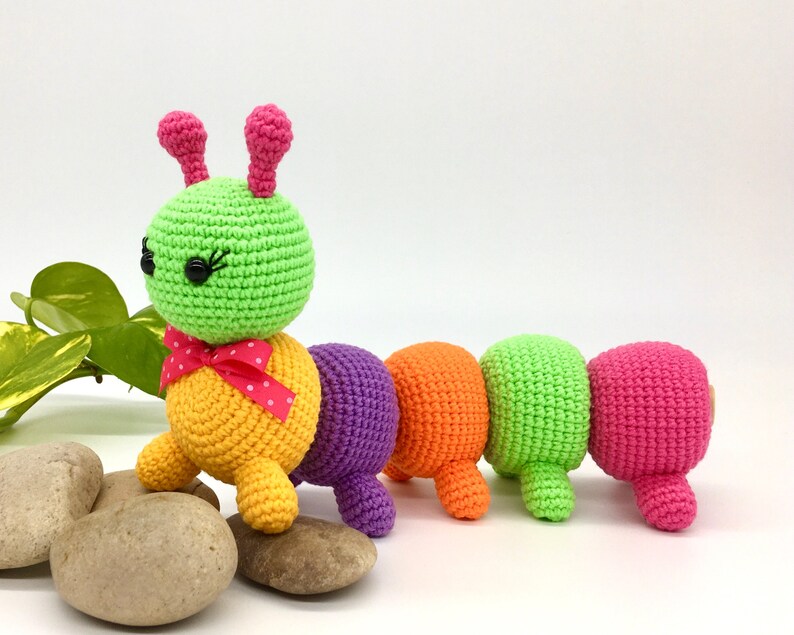 snail crochet pattern, caterpillar crochet pattern, hedgehog crochet pattern, butterfly crochet pattern