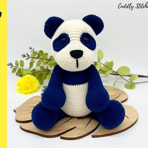 LOW-SEW Crochet panda pattern, Amigurumi panda bear pattern, Easy crochet panda softie pattern
