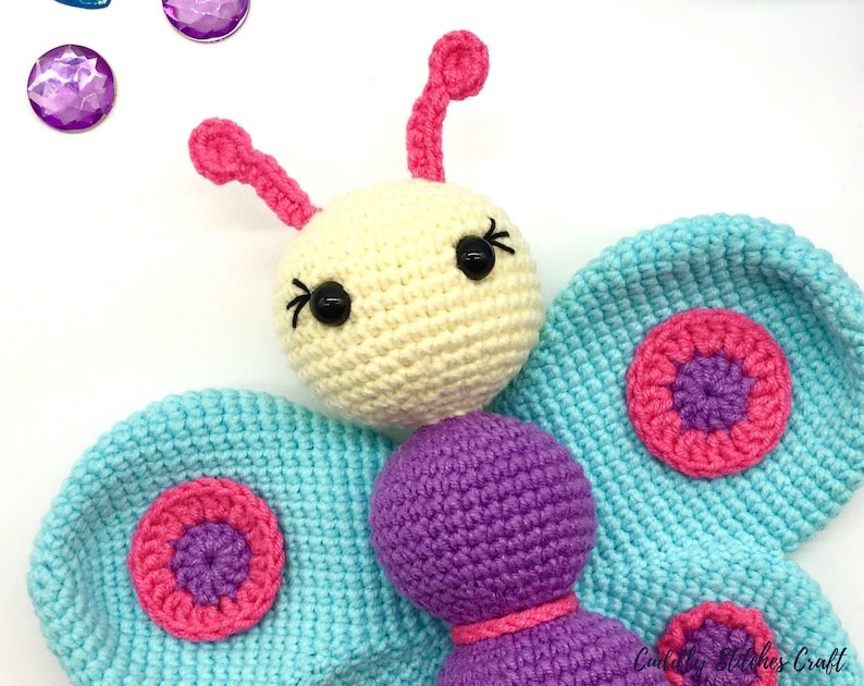 Crochet butterfly pattern, Amigurumi butterfly, plush butterfly pattern image 7