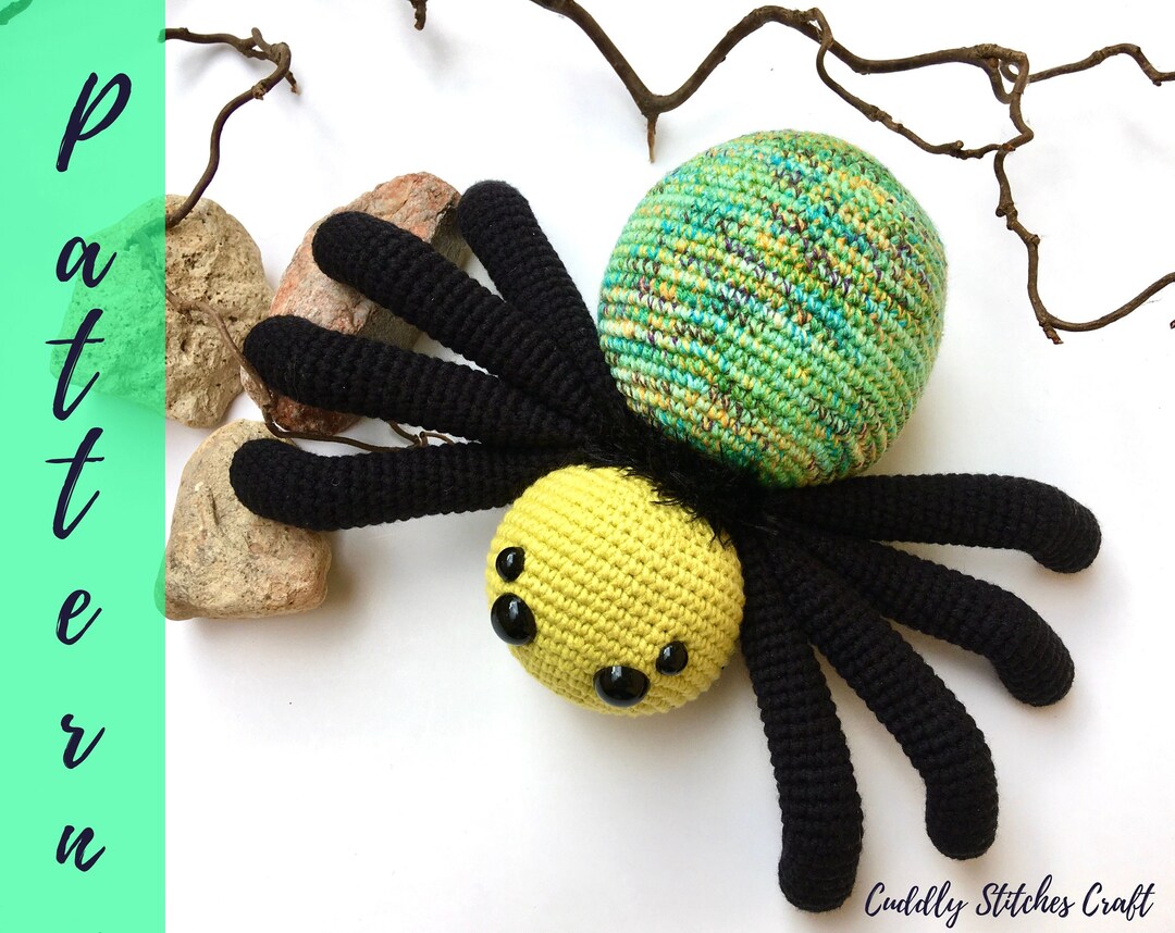 Stuffed Spider Pattern Crochet Spider Pattern, Amigurumi Spider Pattern, Stuffed Spider ...