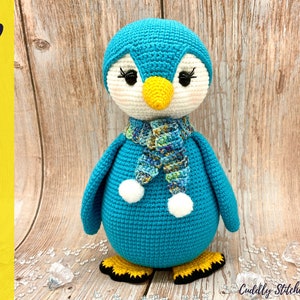 Crochet penguin pattern, Amigurumi penguin pattern, penguin softie image 1