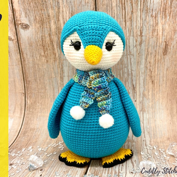 Crochet penguin pattern, Amigurumi penguin pattern, penguin softie