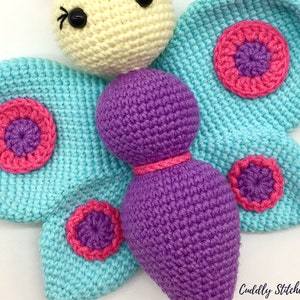 Crochet butterfly pattern, Amigurumi butterfly, plush butterfly pattern image 4