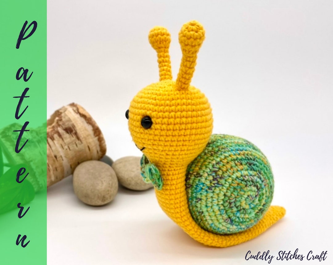 【海外アーティストハンドメイド】　本物毛糸編みぐるみカタツムリ 海外アーティストハンドメイド】 本物毛糸編みぐるみカタツムリ