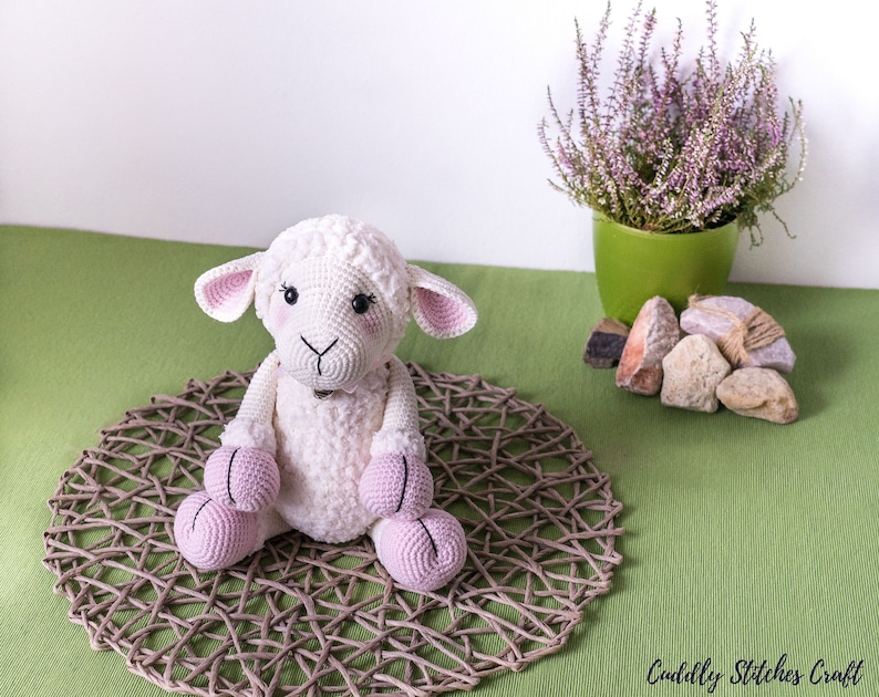 Lamb crochet pattern, stuffed sheep pattern, plush pattern image 8