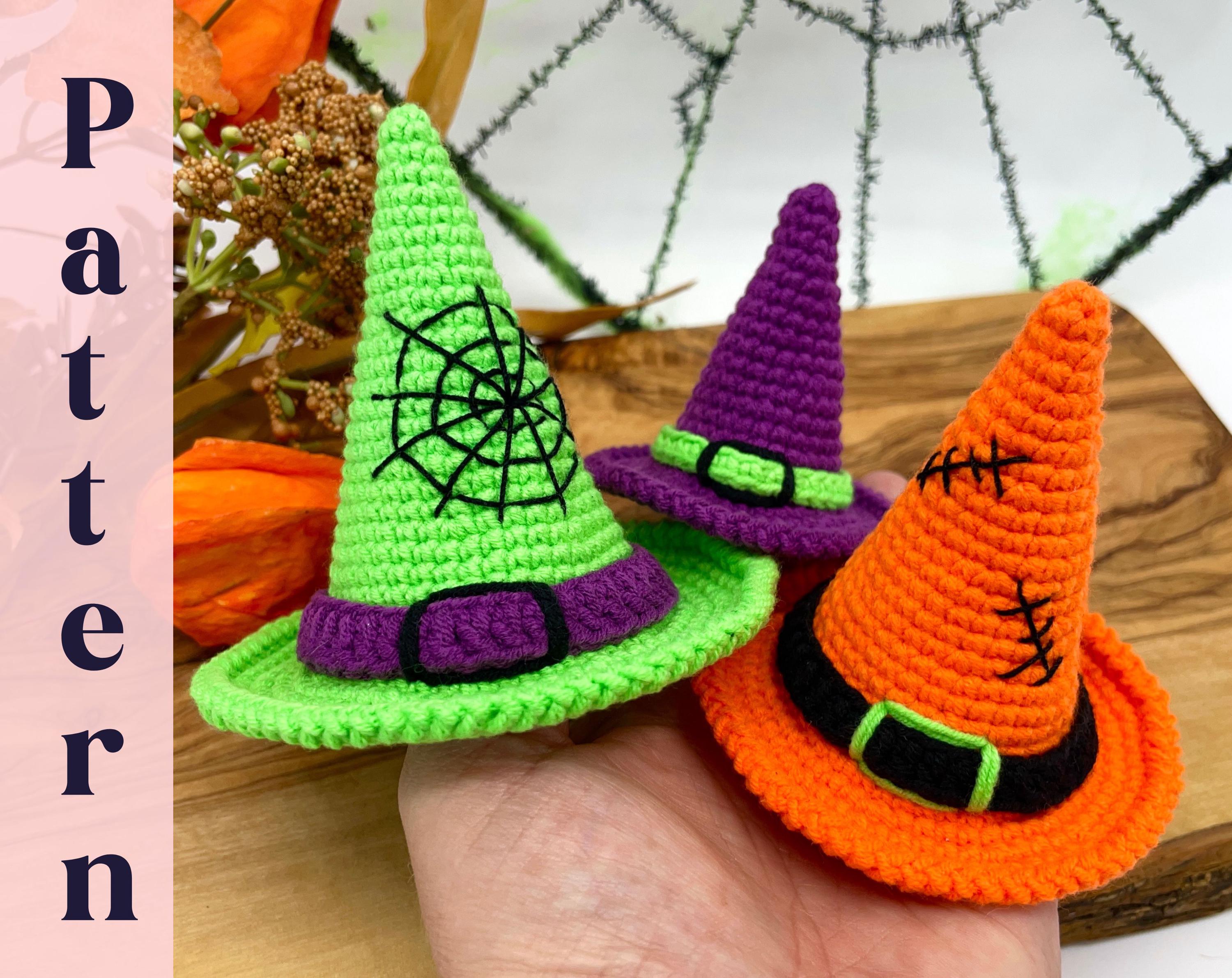 40 Crochet Witchy Stuff Patterns with Hats, Bats, and Ghosts 29 Easy crochet witch hat pattern (3 sizes)
