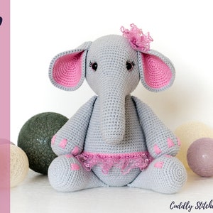 Crochet elephant pattern, elephant plush pattern
