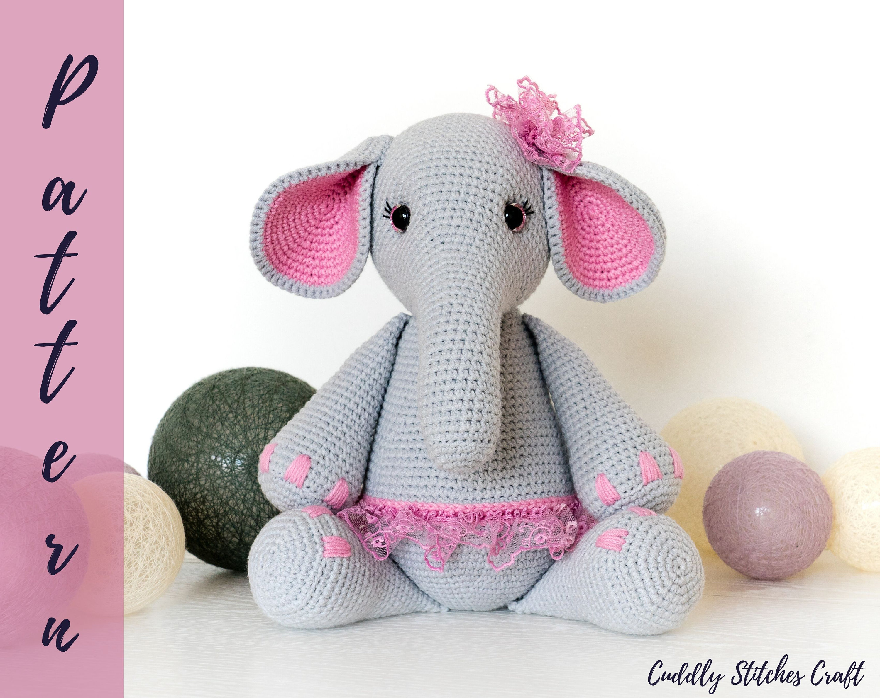 40 Elephant Crochet Patterns for Amigurumi, Plushies, Loveys, and Nursery Decor 30 Crochet elephant pattern elephant plush