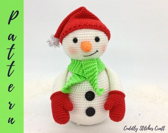 Wzór na bałwana szydełkowego, wzór na bałwana amigurumi, pluszowy bałwan