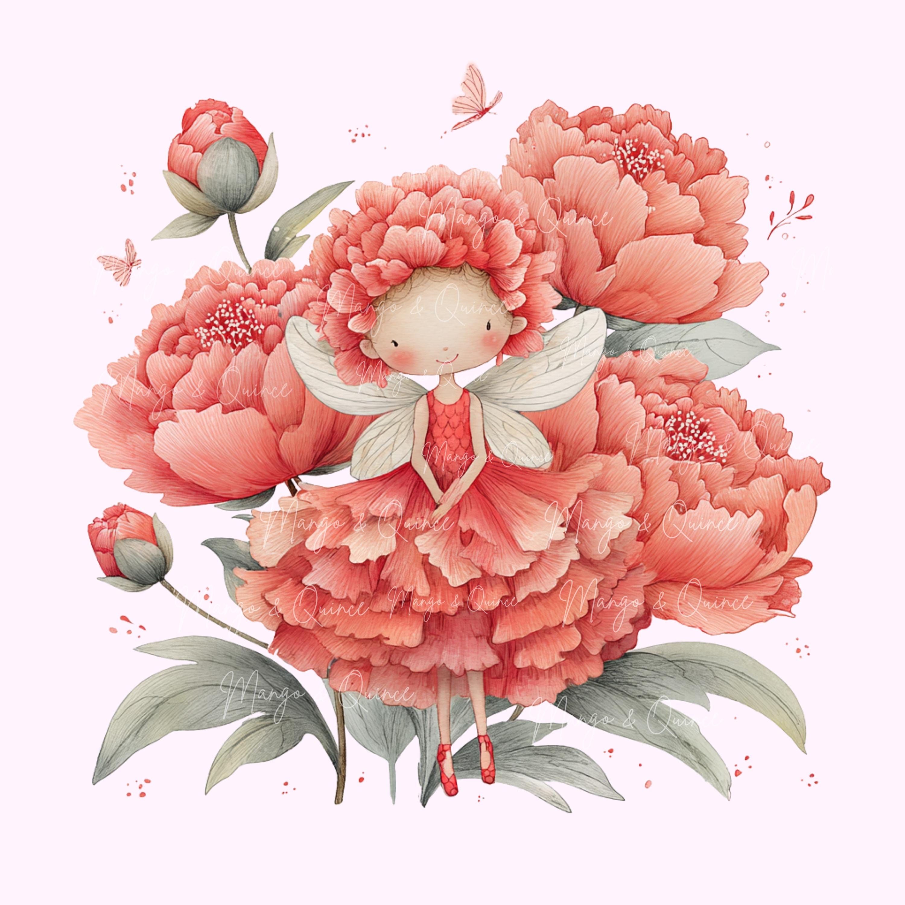 Floral Fairy Clipart PNG - 30 Cute Whimsical Garden Fairy Illustrations ...