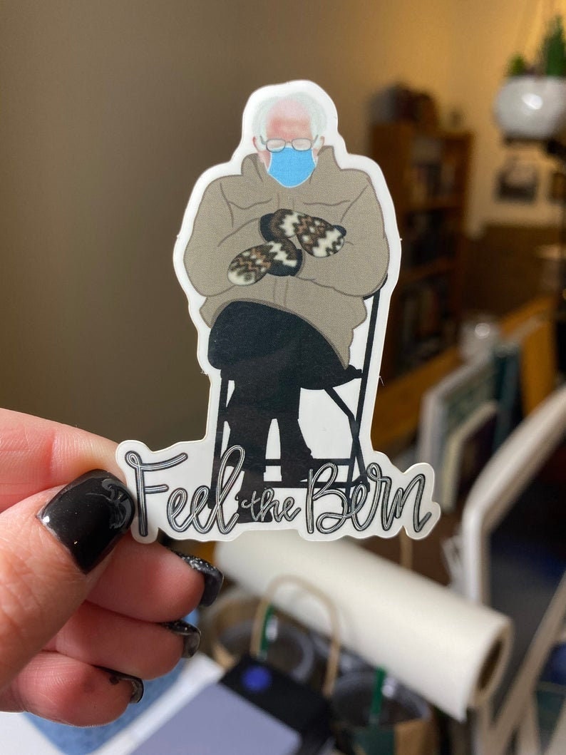 Feel the Bern Bernie Sanders Magnet Bernie magnet Bernie\u2019s mittens inauguration Bernie funny gift birthday