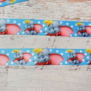 7/8&quot; Dumbo Elephant Grosgrain Ribbon ,Dumbo Elephant Ribbon