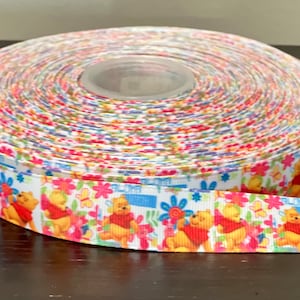 7/8” Winnie The Pooh Grosgrain ribbon 3 yards Pooh Ribbon