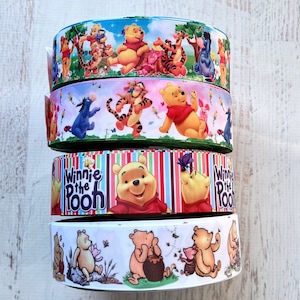 1 1/2” Winnie The Pooh Grosgrain ribbon 3 yards Winnie The Pooh Classic  Ribbon Pooh and Friends Ribbon