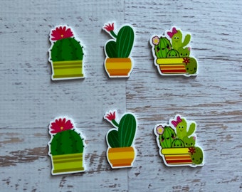 6 pieces Cactus Planar Resin,Cactus Cabochon