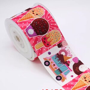 1 1/2” Ice Cream Grosgrain Ribbon 3 yards Ice Cream Ribbons