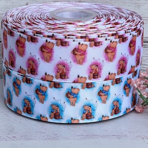 1 1/2” 7/8&quot; Winnie the Pooh Grosgrain ribbon 3 yards Pooh Ribbon Pooh Baby Shower Ribbon Pink /Blue Winnie The Pooh Grosgrain Ribbon