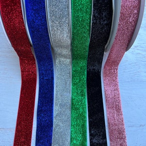 1 1/2” Glitter Ribbon, Holiday Ribbon