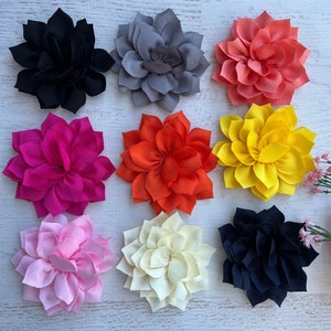 Lotus Fabric Flowers DIY Baby Headbands Hair Accessories Flower Embellishment Flower Heads Headband Supplies Craft Supply Flowers