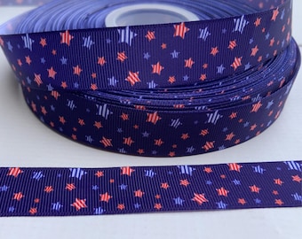 7/8"  1 1/2” Patriotic Grosgrain Ribbon ,3 yards USA Ribbon