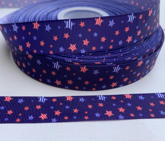 7/8"  1 1/2” Patriotic Grosgrain Ribbon ,3 yards USA Ribbon