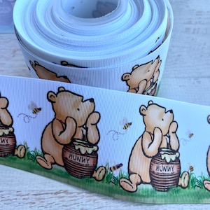 7/8” 1 1/2” 2” 3” Classic Winnie The Pooh Grosgrain ribbon ,3 yards ribbon Winnie The Pooh Ribbon